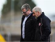 2 March 2019; Tyrone manager Mickey Harte, right, and selector Gavin Devlin, left, prior to the Allianz Football League Division 1 Round 5 match between Tyrone and Cavan at Healy Park in Omagh, Tyrone. Photo by Seb Daly/Sportsfile