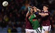 2 March 2019; Chris Barrett of Mayo in action against Gary O'Donnell, left, and John Daly of Galway during the Allianz Football League Division 1 Round 5 match between Mayo and Galway at Elverys MacHale Park in Castlebar, Mayo. Photo by Piaras Ó Mídheach/Sportsfile