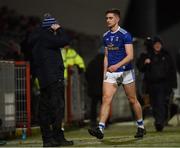 2 March 2019; Killian Clarke of Cavan leaves the field after being shown a red card during the Allianz Football League Division 1 Round 5 match between Tyrone and Cavan at Healy Park in Omagh, Tyrone. Photo by Seb Daly/Sportsfile