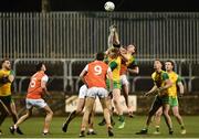 2 March 2019; Hugh McFadden, left, and Oisin Gallen of Donegal in action against Paul Hughes of Armagh during the Allianz Football League Division 2 Round 5 match between Donegal and Armagh at MacCumhail Park in Ballybofey, Donegal. Photo by Oliver McVeigh/Sportsfile