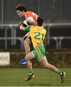 2 March 2019; Jarlath Og Burns of Armagh in action against Paul Brennan of Donegal during the Allianz Football League Division 2 Round 5 match between Donegal and Armagh at MacCumhail Park in Ballybofey, Donegal. Photo by Oliver McVeigh/Sportsfile