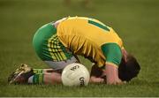 2 March 2019; Paul Brennan of Donegal down with injury after a incident in the second half during the Allianz Football League Division 2 Round 5 match between Donegal and Armagh at MacCumhail Park in Ballybofey, Donegal. Photo by Oliver McVeigh/Sportsfile