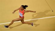 3 March 2019; Ana Peleteiro of Spain competing in the Women's Triple Jump event during day three of the European Indoor Athletics Championships at Emirates Arena in Glasgow, Scotland. Photo by Sam Barnes/Sportsfile