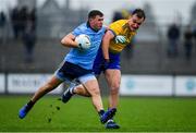 3 March 2019; Colm Basquel of Dublin in action against Enda Smith of Roscommon during the Allianz Football League Division 1 Round 5 match between Roscommon and Dublin at Dr Hyde Park in Roscommon. Photo by Ramsey Cardy/Sportsfile