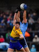 3 March 2019; Conor Daly of Roscommon in action against Dean Rock of Dublin during the Allianz Football League Division 1 Round 5 match between Roscommon and Dublin at Dr Hyde Park in Roscommon. Photo by Ramsey Cardy/Sportsfile