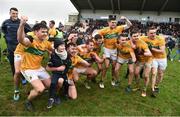 3 March 2019; Leitrim players celebrate after the Allianz Football League Division 4 Round 5 match between Leitrim and London at Avantcard Páirc Seán Mac Diarmada in Carrick-on-Shannon, Co. Leitrim. Photo by Oliver McVeigh/Sportsfile