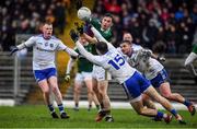 3 March 2019; Paul Murphy of Kerry in action against Monaghan players Ryan McAnespie, left and Dessie Mone of Monaghan during the Allianz Football League Division 1 Round 5 match between Kerry and Monaghan at Fitzgerald Stadium in Killarney, Kerry. Photo by Brendan Moran/Sportsfile