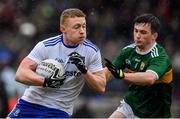 3 March 2019; Colin Walshe of Monaghan in action against Paul Murphy of Kerry during the Allianz Football League Division 1 Round 5 match between Kerry and Monaghan at Fitzgerald Stadium in Killarney, Kerry. Photo by Brendan Moran/Sportsfile