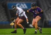 3 March 2019; Therese Mellon of Slaughtneil in action against Marie Clare Morrissey of St. Martins during the AIB All Ireland Senior Camogie Club Final match between Slaughtneil and St Martins at Croke Park in Dublin. Photo by Harry Murphy/Sportsfile