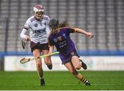 3 March 2019; Chloe Foxe of St. Martins in action against Ellis Ní Chaiside of Slaughtneil during the AIB All Ireland Senior Camogie Club Final match between Slaughtneil and St Martins at Croke Park in Dublin. Photo by Harry Murphy/Sportsfile