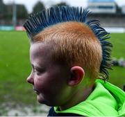 3 March 2019; Eight year old Harry Thomas, from the St Jude's GAA Club, after the Allianz Hurling League Division 1B Round 5 match between Dublin and Laois at Parnell Park in Dublin. Photo by Ray McManus/Sportsfile