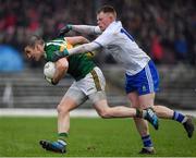 3 March 2019; Stephen O'Brien of Kerry is tackled by Ryan McAnespie of Monaghan during the Allianz Football League Division 1 Round 5 match between Kerry and Monaghan at Fitzgerald Stadium in Killarney, Kerry. Photo by Brendan Moran/Sportsfile