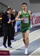 3 March 2019; Mark English of Ireland prior to the Men's 800m finals during day three of the European Indoor Athletics Championships at Emirates Arena in Glasgow, Scotland. Photo by Sam Barnes/Sportsfile