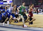 3 March 2019; Mark English of Ireland on his way to winning a bronze medal during the Men's 800m finals during day three of the European Indoor Athletics Championships at Emirates Arena in Glasgow, Scotland. Photo by Sam Barnes/Sportsfile