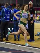 3 March 2019; Ciara Mageean of Ireland on her way to winning a bronze medal in the Women's 1500m finals during day three of the European Indoor Athletics Championships at the Emirates Arena in Glasgow, Scotland. Photo by Sam Barnes/Sportsfile