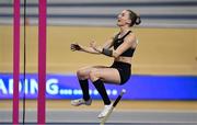 3 March 2019; Authorised Neutral athlete Anzhelika Sidorova celebrates a clearance on her way to winning the Women's Pole Vault event during day three of the European Indoor Athletics Championships at Emirates Arena in Glasgow, Scotland. Photo by Sam Barnes/Sportsfile