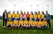 4 March 2019; Athlone CC players prior to the FAI Schools Senior Girls National Cup Final match between Athlone Community College and Moville Community College at the Showgrounds in Sligo. Photo by Harry Murphy/Sportsfile