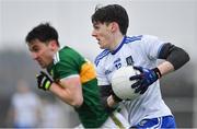 3 March 2019; Stephen O'Hanlon of Monaghan in action against Brian Ó Beaglaíoch of Kerry during the Allianz Football League Division 1 Round 5 match between Kerry and Monaghan at Fitzgerald Stadium in Killarney, Kerry. Photo by Brendan Moran/Sportsfile