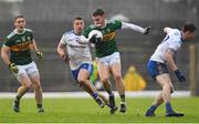 3 March 2019; Tomás Ó Sé of Kerry in action against Ryan Wylie and Karl O'Connell of Monaghan during the Allianz Football League Division 1 Round 5 match between Kerry and Monaghan at Fitzgerald Stadium in Killarney, Kerry. Photo by Brendan Moran/Sportsfile