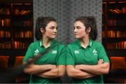 4 March 2019; Deirbhile Nic A Bhaird poses for a portrait after an Ireland Women's Rugby press conference at the Sandymount Hotel in Dublin. Photo by Piaras Ó Mídheach/Sportsfile