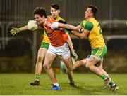 2 March 2019; Jarlath Og Burns of Armagh in action against Paul Brennan of Donegal during the Allianz Football League Division 2 Round 5 match between Donegal and Armagh at MacCumhail Park in Ballybofey, Donegal. Photo by Oliver McVeigh/Sportsfile