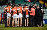 2 March 2019; The Armagh team huddle after the Allianz Football League Division 2 Round 5 match between Donegal and Armagh at MacCumhail Park in Ballybofey, Donegal. Photo by Oliver McVeigh/Sportsfile