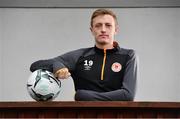 6 March 2019; Chris Forrester poses for a portrait after a St Patrick's Athletic Press Conference at Ballyoulster United AFC in Celbridge, Co. Kildare. Photo by Sam Barnes/Sportsfile