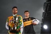 6 March 2019; Dr Crokes’ Gavin White, right, and Corofin’s Martin Farragher ahead of the AIB GAA All-Ireland Senior Football Club Championship Final taking place at Croke Park on Sunday, March 17th. Having extended their sponsorship of both Club and County for another five years in 2018, AIB is pleased to continue its sponsorship of the GAA Club Championships for a 29th consecutive year. For exclusive content and behind the scenes action throughout the AIB GAA & Camogie Club Championships follow AIB GAA on Facebook, Twitter, Instagram and Snapchat. Photo by Stephen McCarthy/Sportsfile
