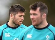 6 March 2019; Ross Byrne, left, and Peter O’Mahony during Ireland Rugby Squad Training at Carton House in Maynooth, Kildare. Photo by David Fitzgerald/Sportsfile