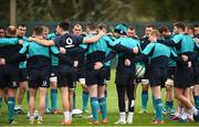 6 March 2019; Ireland players huddle during Squad Training at Carton House in Maynooth, Kildare. Photo by David Fitzgerald/Sportsfile