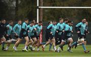 6 March 2019; The Ireland team running during Squad Training at Carton House in Maynooth, Kildare. Photo by David Fitzgerald/Sportsfile
