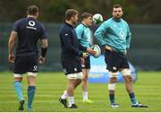 6 March 2019; Ireland players, from right, Tadhg Beirne, Garry Ringrose, Jordi Murphy and Rhys Ruddock during Squad Training at Carton House in Maynooth, Kildare. Photo by David Fitzgerald/Sportsfile