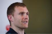 6 March 2019; Keith Earls speaking during an Ireland Rugby Press Conference at Carton House in Maynooth, Kildare. Photo by David Fitzgerald/Sportsfile