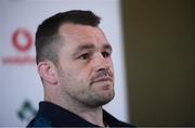 6 March 2019; Cian Healy speaking during an Ireland Rugby Press Conference at Carton House in Maynooth, Kildare. Photo by David Fitzgerald/Sportsfile