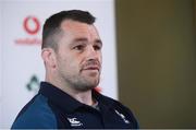 6 March 2019; Cian Healy speaking during an Ireland Rugby Press Conference at Carton House in Maynooth, Kildare. Photo by David Fitzgerald/Sportsfile