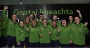 7 March 2019; Members of the Ireland swimming team on the team's departure from Dublin Airport in advance of the Special Olympics World Summer Games in Abu Dhabi, United Arab Emirates. Photo by Matt Browne/Sportsfile