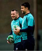 8 March 2019; Conor Murray, left, and Cian Healy during Ireland Rugby squad training at Carton House in Maynooth, Kildare. Photo by Ramsey Cardy/Sportsfile