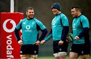 8 March 2019; Sean O'Brien, left, Peter O'Mahony, centre, and Cian Healy during Ireland Rugby squad training at Carton House in Maynooth, Kildare. Photo by Ramsey Cardy/Sportsfile