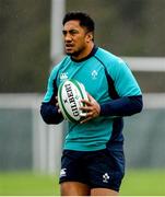 8 March 2019; Bundee Aki during Ireland Rugby squad training at Carton House in Maynooth, Kildare. Photo by Ramsey Cardy/Sportsfile