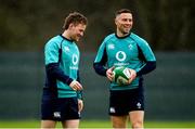 8 March 2019; Kieran Marmion, left, and John Cooney during Ireland Rugby squad training at Carton House in Maynooth, Kildare. Photo by Ramsey Cardy/Sportsfile