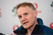 8 March 2019; Head coach Joe Schmidt during an Ireland Rugby press conference at Carton House in Maynooth, Kildare. Photo by Ramsey Cardy/Sportsfile