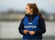8 March 2019; DCU manager Aisling Rock during the Gourmet Food Parlour Lagan Cup Final match between Ulster University and Dublin City University at TU Dublin Broombridge Sports Grounds in Dublin. Photo by Harry Murphy/Sportsfile