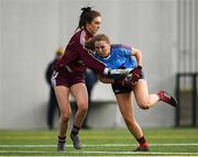 8 March 2019; Eilish O'Dowd of Marino in action against Michaela Carolan of NUIG during the Gourmet Food Parlour Donaghy Cup Final match between Galway Mayo Institute of Technology and Marino at TU Dublin Broombridge Sports Grounds in Dublin. Photo by Harry Murphy/Sportsfile