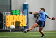 8 March 2019; Bronagh O'Rourke of NUIG scores her side's third goal during the Gourmet Food Parlour Donaghy Cup Final match between Galway Mayo Institute of Technology and Marino at TU Dublin Broombridge Sports Grounds in Dublin. Photo by Harry Murphy/Sportsfile