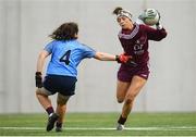 8 March 2019; Abbi O'Connor of Marino in action against Leighann O'Shea of NUIG during the Gourmet Food Parlour Donaghy Cup Final match between Galway Mayo Institute of Technology and Marino at TU Dublin Broombridge Sports Grounds in Dublin. Photo by Harry Murphy/Sportsfile