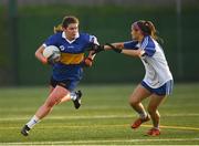 8 March 2019; Colleen McKenna of DKIT in action against Zoe McGlynn of LYIT during the Gourmet Food Parlour Moynihan Cup Final match between Dundalk Institute of Technology and Letterkenny Institute of Technology at TU Dublin Broombridge Sports Grounds in Dublin. Photo by Harry Murphy/Sportsfile