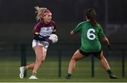 8 March 2019; Orla O'Dwyer of UL in action against Clodagh McCambridge of QUB during the Gourmet Food Parlour O’Connor Cup Semi-Final match between University of Limerick and Queens University Belfast at the GAA Centre of Excellence in Abbotstown, Dublin. Photo by David Fitzgerald/Sportsfile