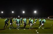 8 March 2019; Shamrock Rovers players warm up prior to the SSE Airtricity League Premier Division match between St Patrick's Athletic and Shamrock Rovers at Richmond Park in Dublin. Photo by Stephen McCarthy/Sportsfile