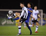 8 March 2019; Patrick Hoban of Dundalk in action against Bastien Héry of Waterford during the SSE Airtricity League Premier Division match between Dundalk and Waterford at Oriel Park in Dundalk, Co Louth. Photo by Seb Daly/Sportsfile
