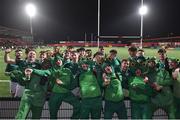 8 March 2019; Ireland players and supporters celebrate after the U20 Six Nations Rugby Championship match between Ireland and France at Irish Independent Park in Cork. Photo by Matt Browne/Sportsfile